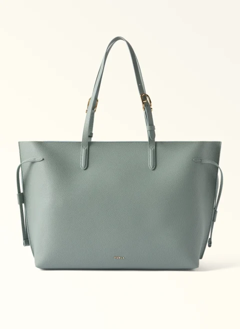 Кожена чанта Furla Ava Winter sky