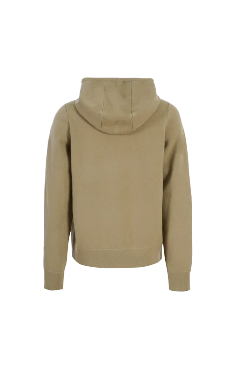 Cashmere Blend Zip Hoodie in Beige — снимка 2