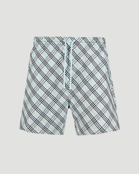 Check Swim Shorts in Breeze