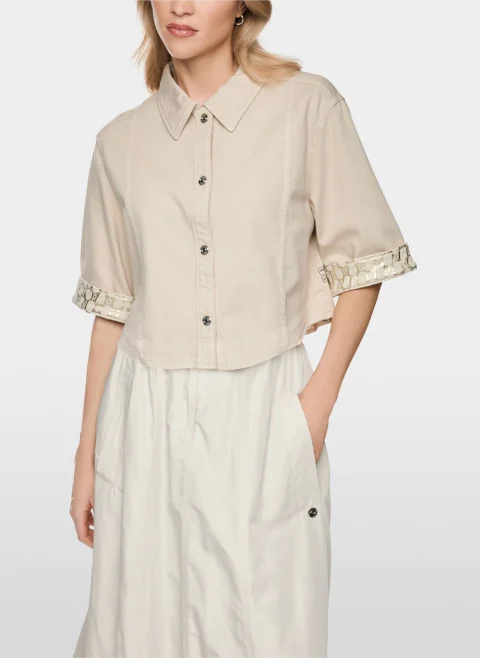 Риза от деним със скъсена дължина Marc Cain Sports — снимка 2
