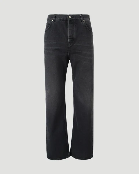 Straight Leg Jeans in Black