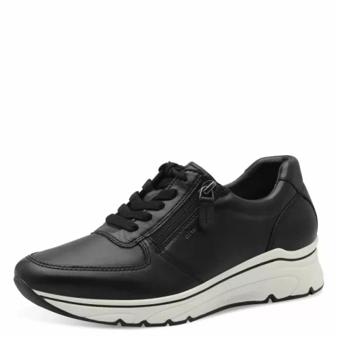 Дамски Сникърс TAMARIS – 1-23711-42-003 BLACK LEATHER — снимка 3