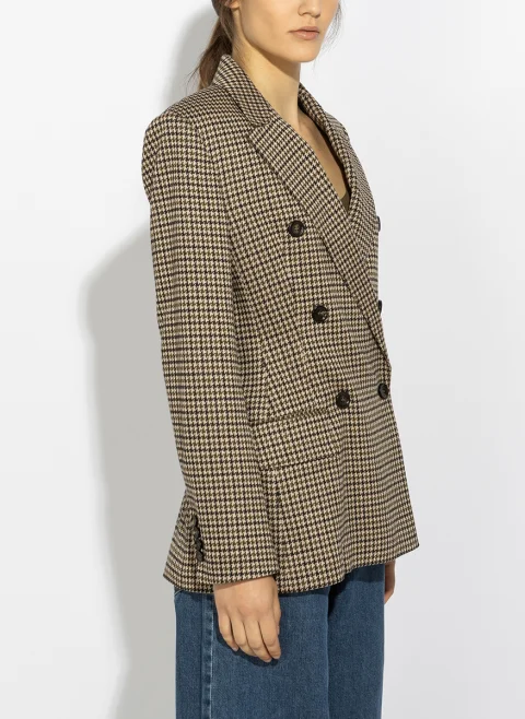 Блейзър с вълна 'Houndstooth' Max Mara Mxmeccelso — снимка 5