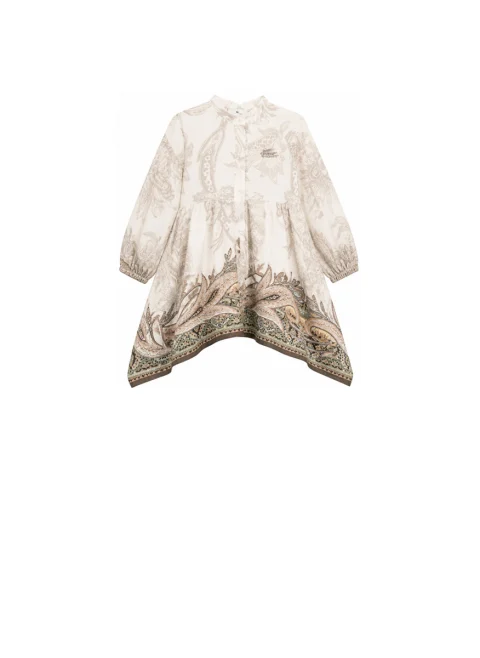 Рокля с асиметричен мотив 'Paisley' Etro Kids