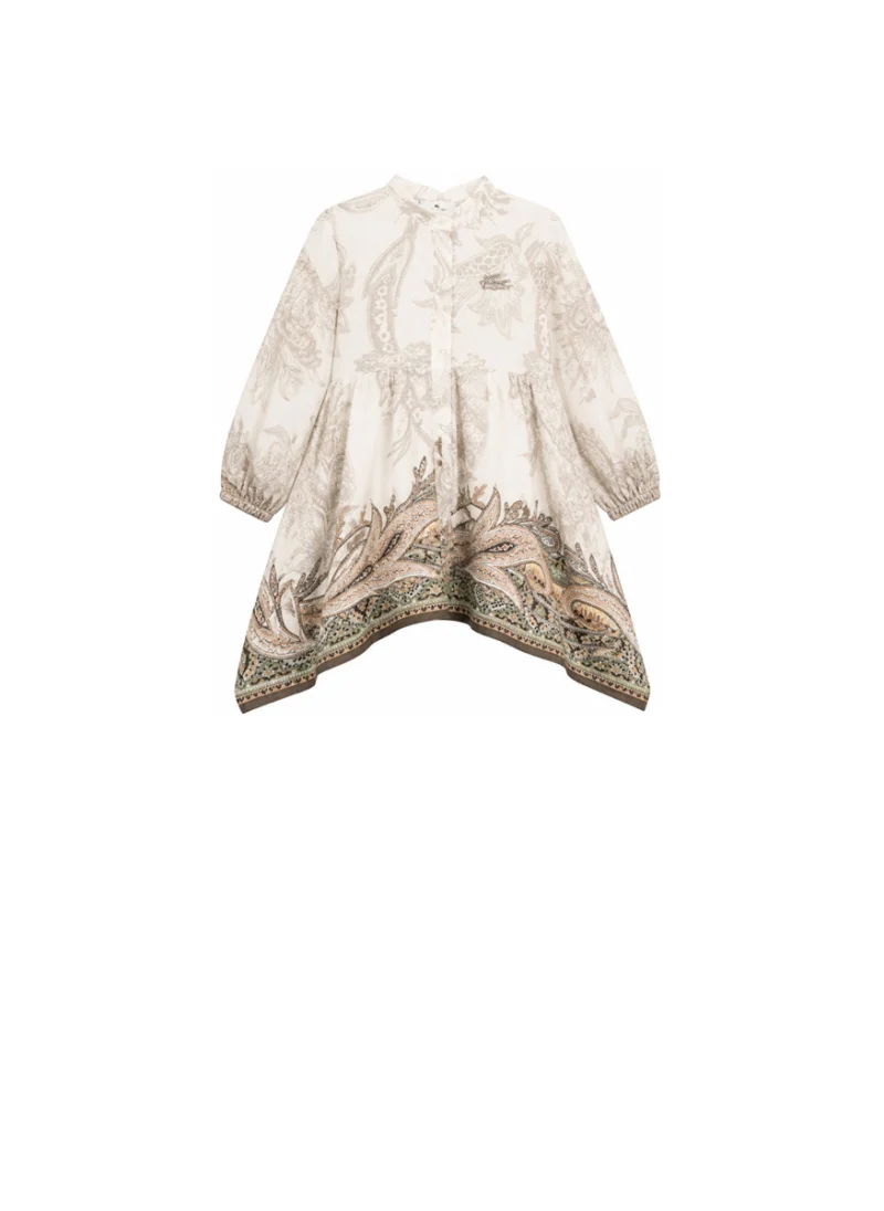 Рокля с асиметричен мотив 'Paisley' Etro Kids