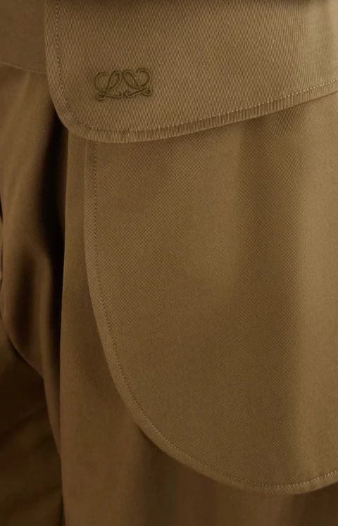 Cargo Trousers in Cotton and Silk — снимка 2