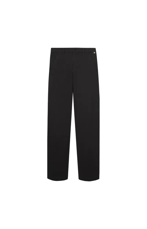 Cotton Twill Chinos in Black