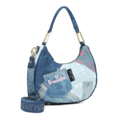 Дамска хобо чанта Amy Jeans Braccialini — снимка 5