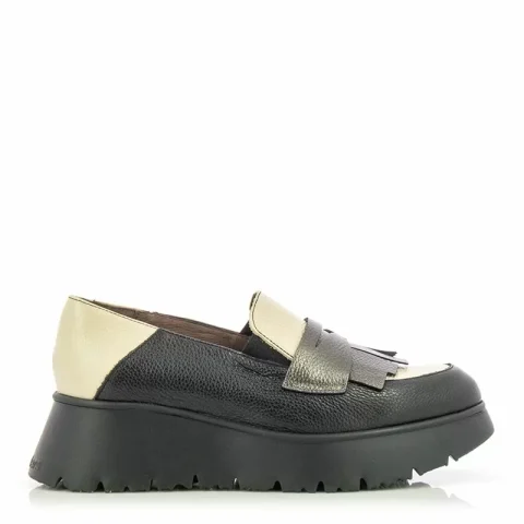 Дамски Мокасини WONDERS – C-7312 MEDIANOCHE NEGRO/CREAM/PLOMO