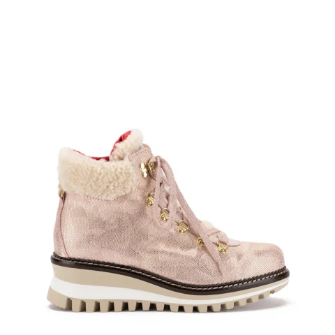 Дамски розови боти с вълна Susanne New Italia Shoes