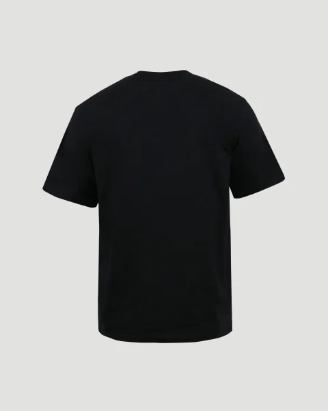 Oversized Cotton T-Shirt in Black — снимка 2