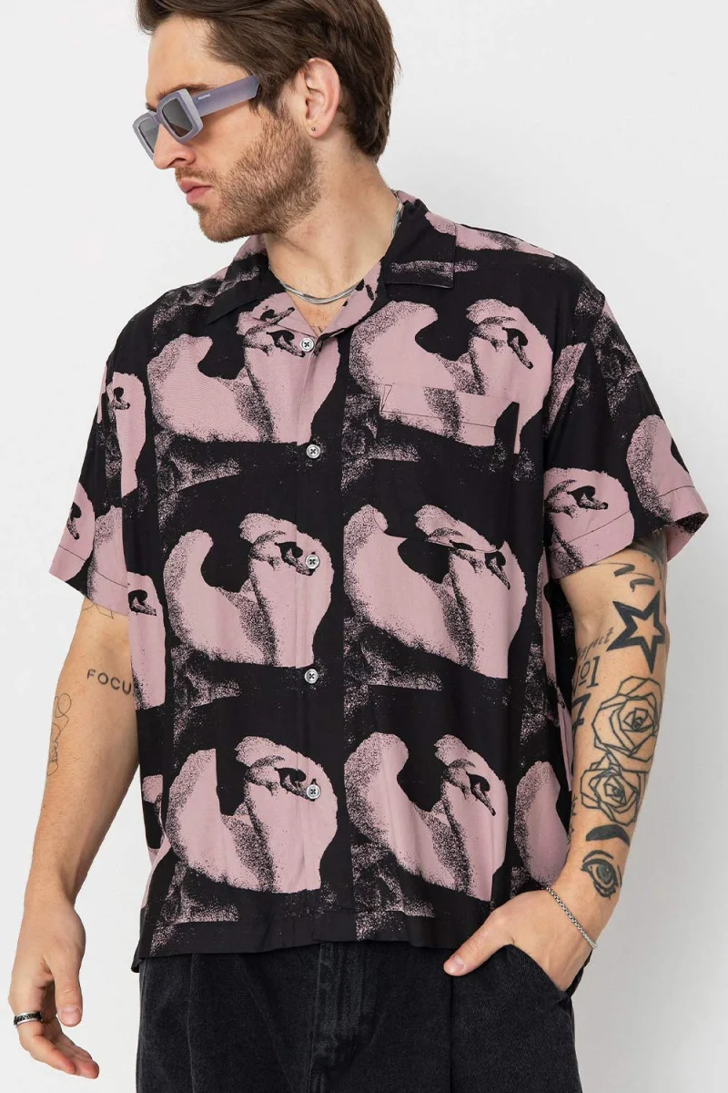 Πουκαμισο Ambre Woven Ss 181210441 MAV mauve multi — снимка 2