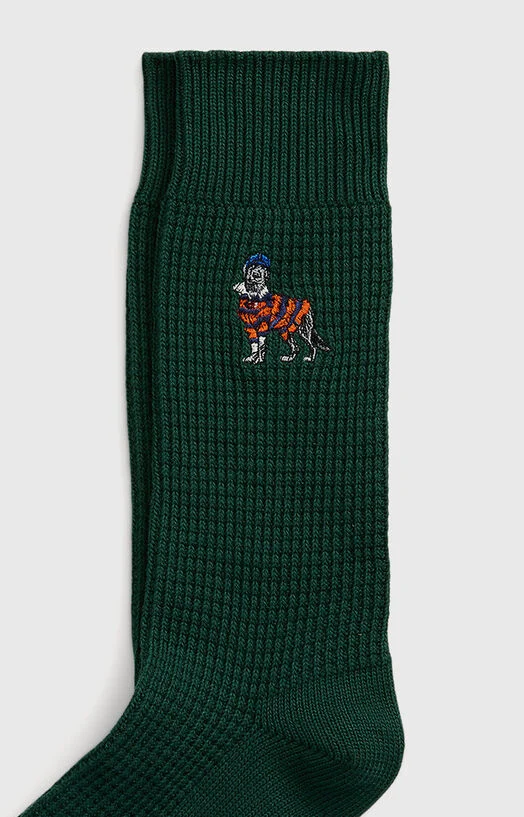 Памучни чорапи с POLO BEAR лого бродерия — снимка 2