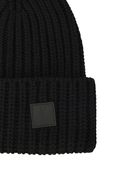Wool Beanie in Black — снимка 2