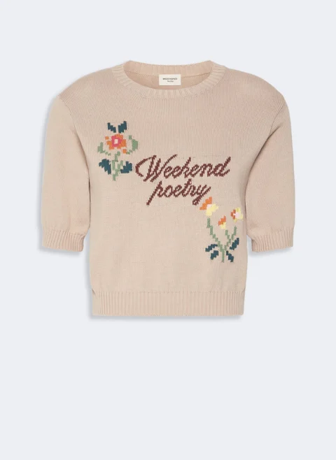Пуловер с бродерия Weekend Max Mara Wkdfiacre — снимка 6
