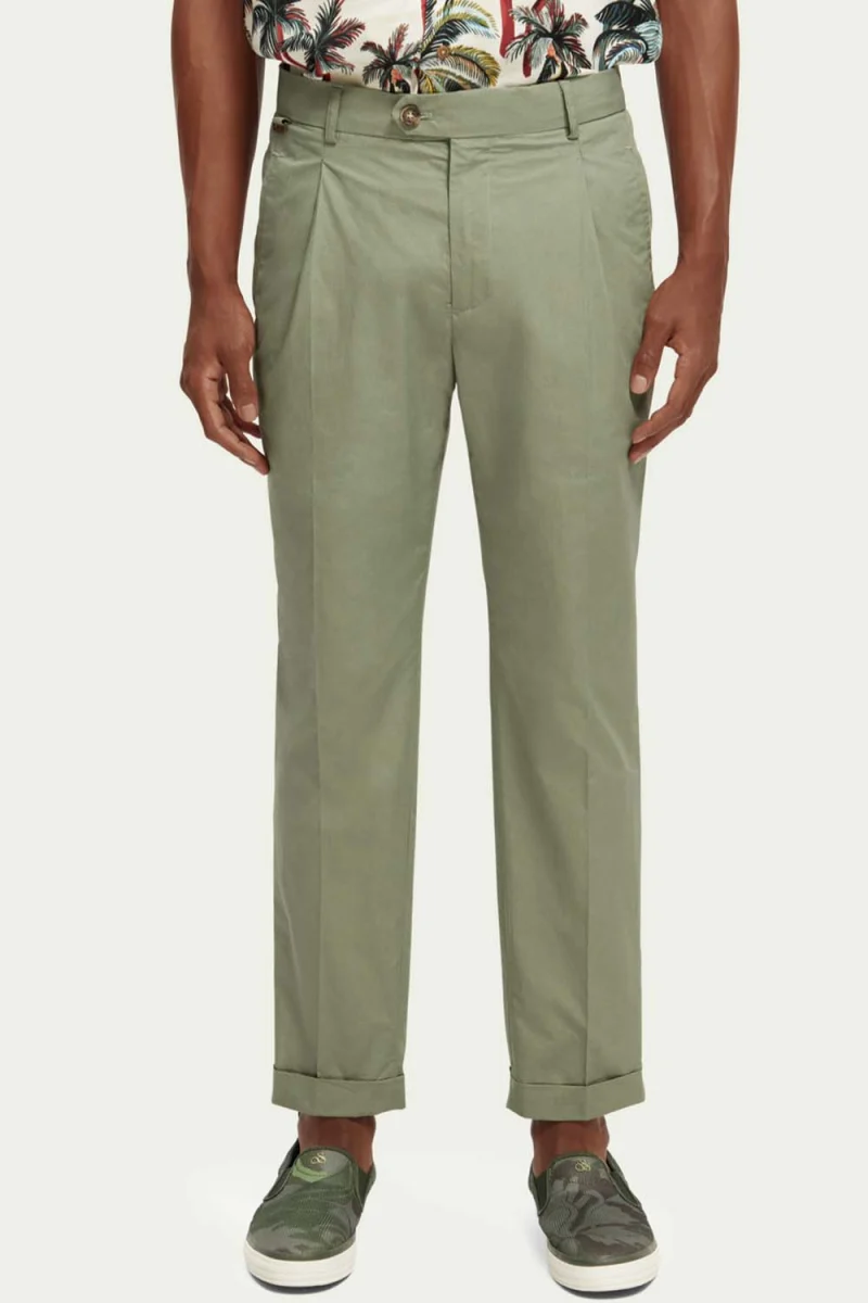 Панталон Blake- Dressed Poplin Chino 171538 SC0115 army — снимка 2