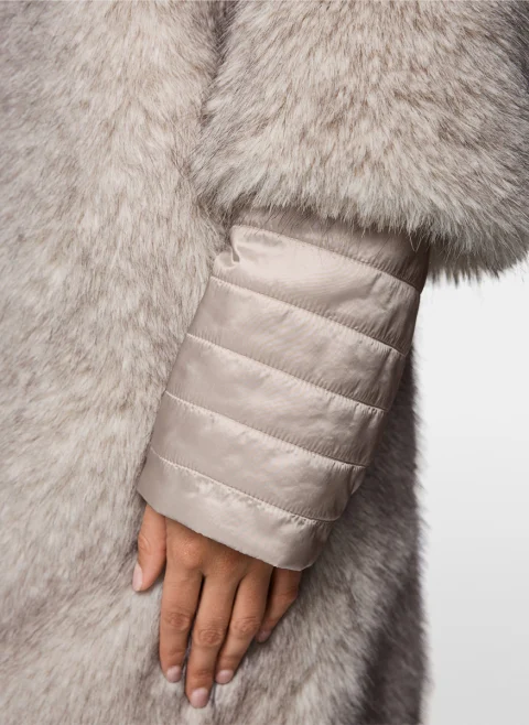 Палто с капитониран мотив 'Faux fur' Marc Cain Additions — снимка 5