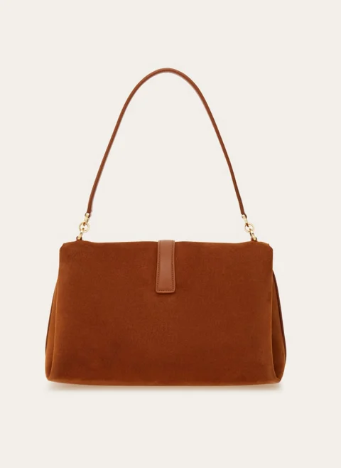 Велурена чанта Ferragamo — снимка 3