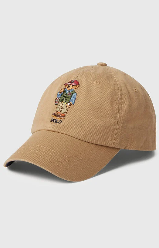Бежова бейзболна шапка с Polo Bear бродерия