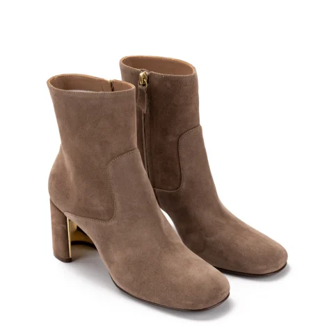 Дамски бежови боти Casadei — снимка 8