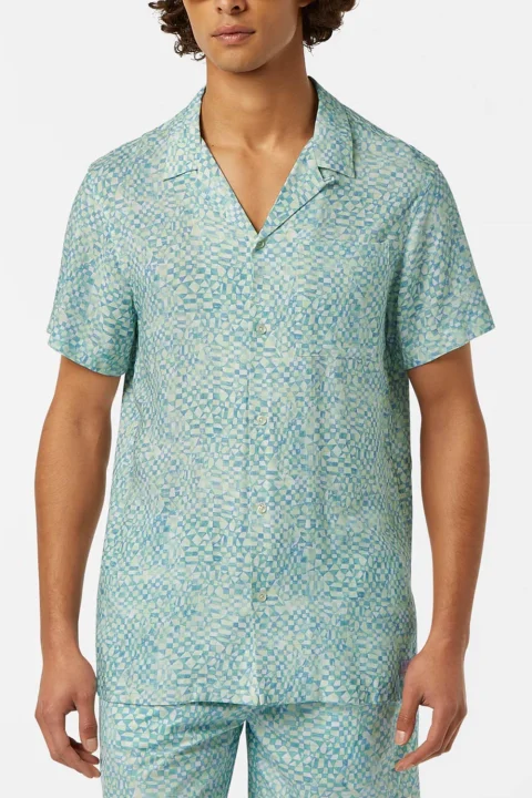 Риза Aop-Sleeved Regular Fit 180032 7888 cutout beach brown aop — снимка 2