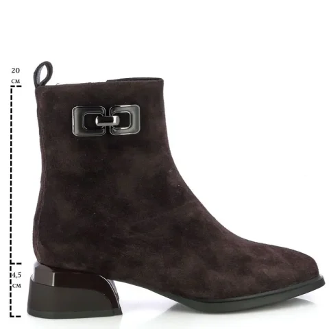 Дамски Боти На Ток CARLO FABIANI – 26366003 BROWN SUEDE — снимка 6