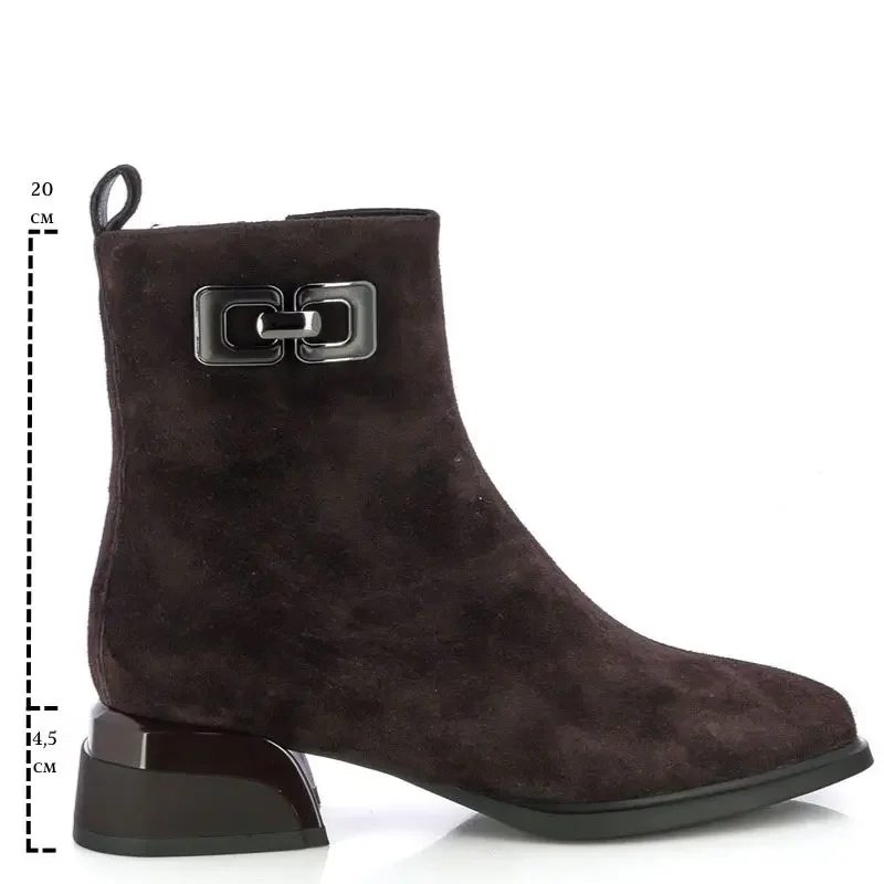 Дамски Боти На Ток CARLO FABIANI – 26366003 BROWN SUEDE — снимка 6