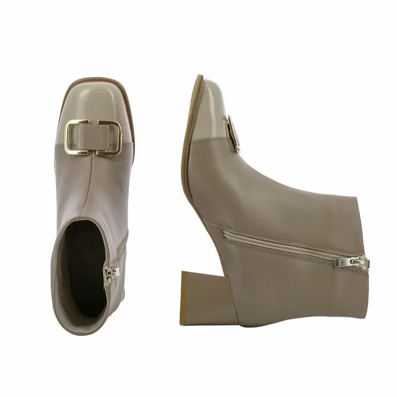 Дамски Боти На Ток CARLO FABIANI – 26104557 TAUPE — снимка 5