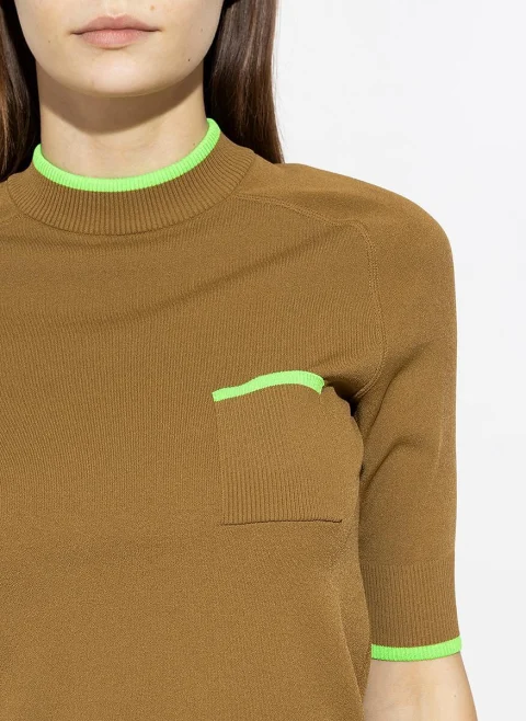 Пуловер с контрастни детайли Sportmax Quito — снимка 4