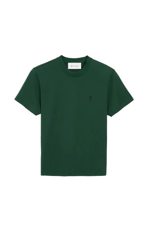 Green Cotton T-Shirt with Ami de Coeur