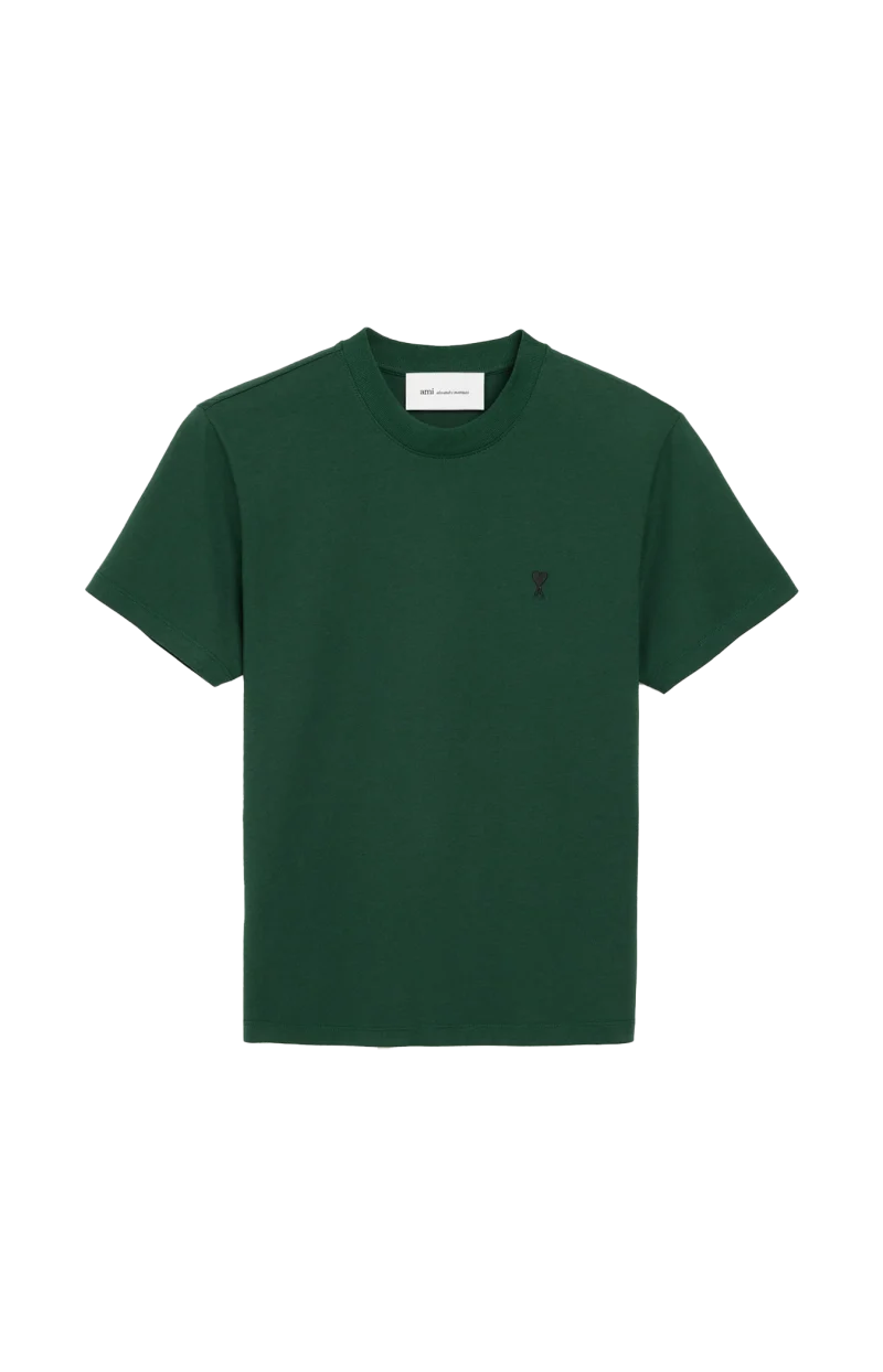 Green Cotton T-Shirt with Ami de Coeur