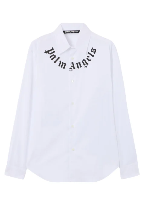 Риза Neck Logo PAMGE001FB001-0310 off white-black