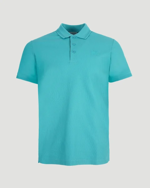 Cotton Polo Shirt in Blue