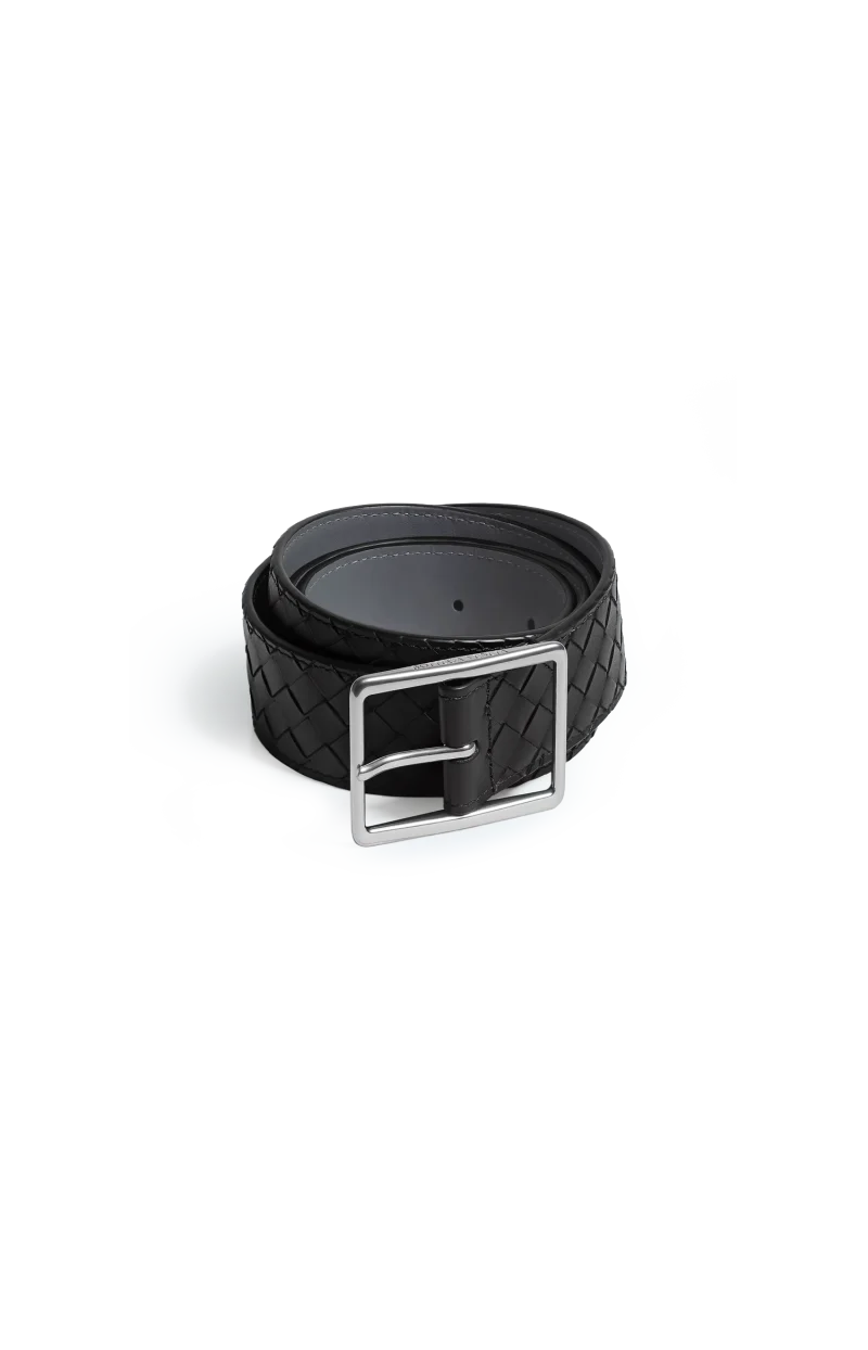 Intrecciato Piccolo Belt in Black