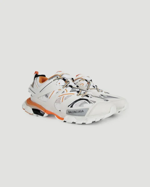 Track Sneaker in White and Orange — снимка 2