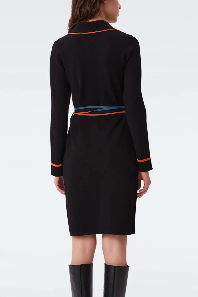 Рокли Dvf Charissa Wrap Dress DVFDR3Q008BLACK R1400 black — снимка 2