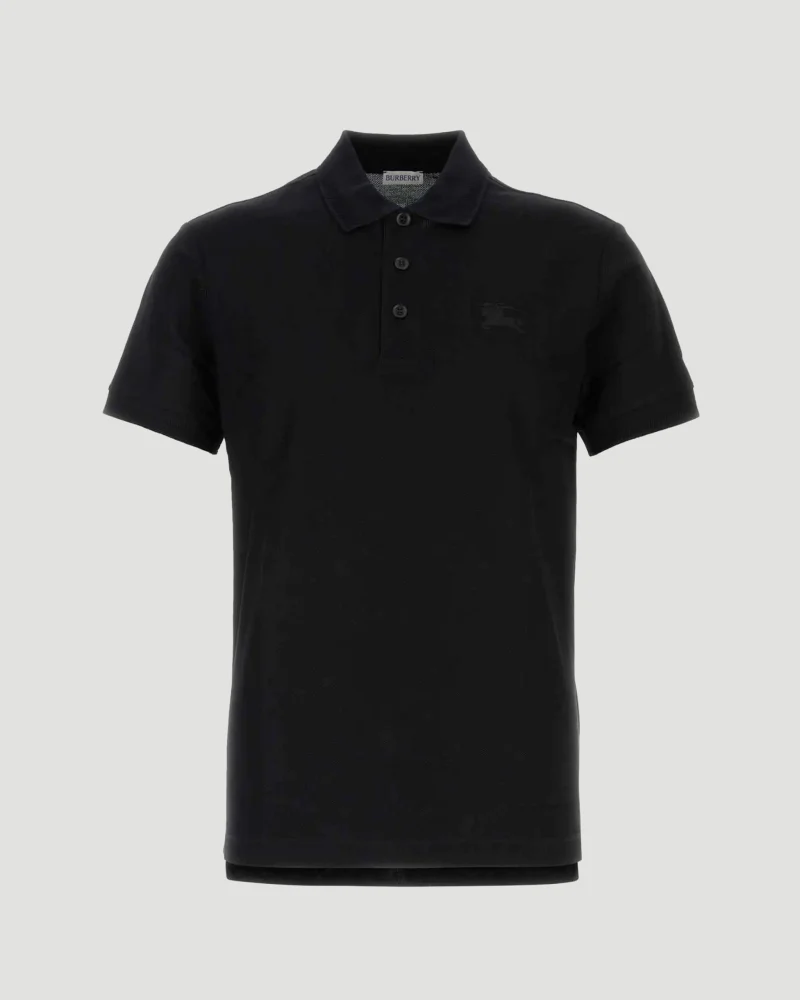Cotton Polo Shirt in Black