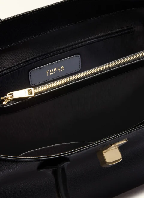 Кожена чанта 'Tote' Furla Goccia Nero — снимка 5