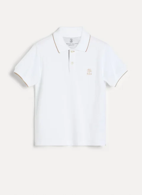 Класически полошърт Brunello Cucinelli Kids 6 — снимка 4