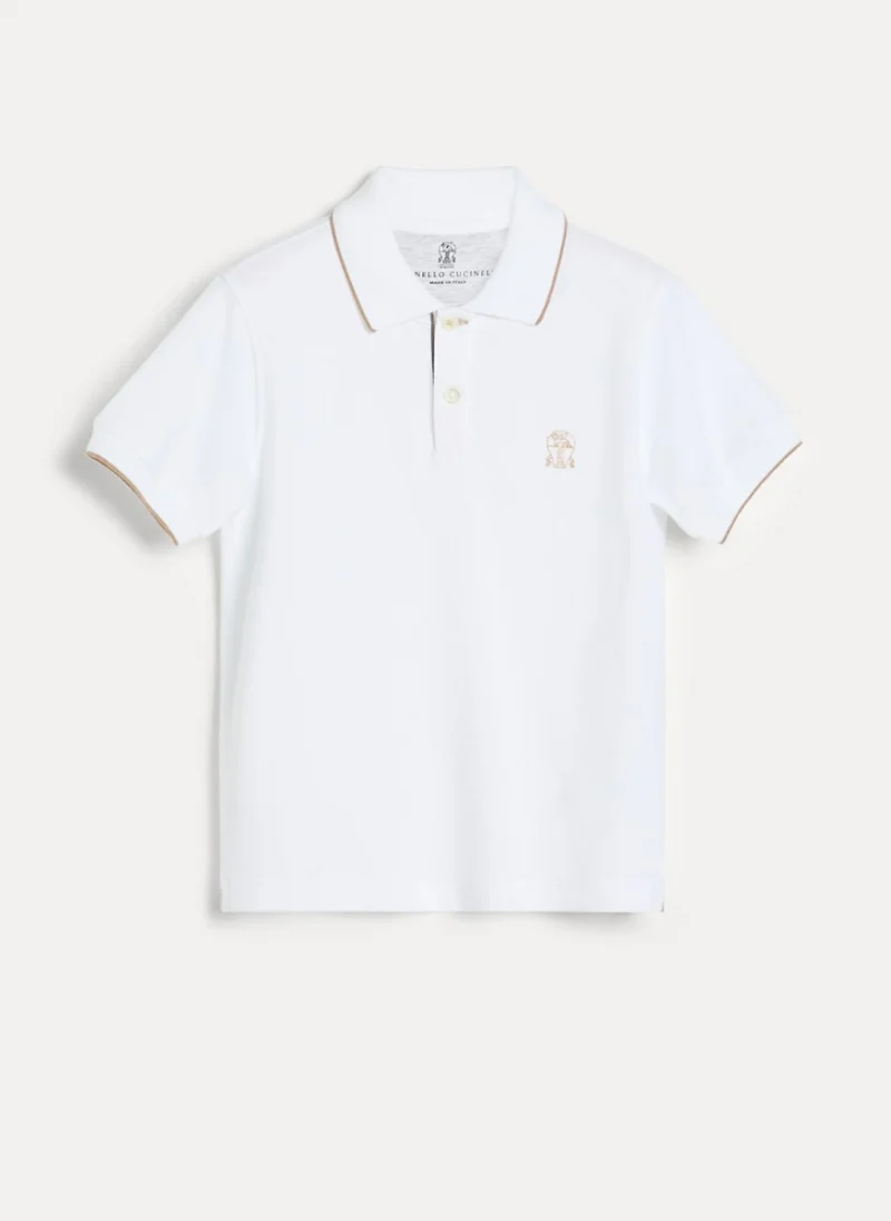 Класически полошърт Brunello Cucinelli Kids 6 — снимка 4