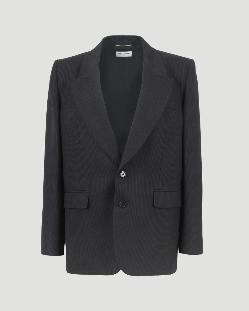 Pinestripe-Pattern Blazer