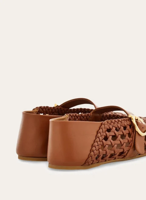 Пантофки с 'Woven' дизайн Ferragamo Gancini — снимка 4