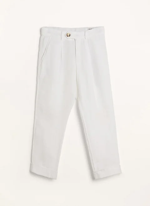 Панталон от лен Brubello Cucinelli Kids 8-10 — снимка 3