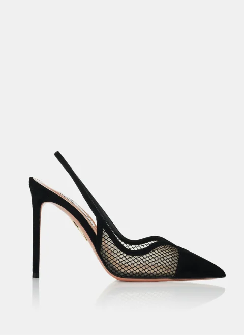Обувки на ток от велур 'Gia' Aquazzura