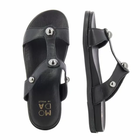 Дамски Равни Чехли MODA IN PELLE – 25041ONEY BLACK 01 — снимка 5