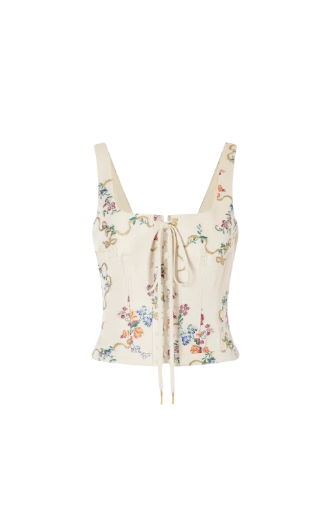 Summer Floral Corset Top