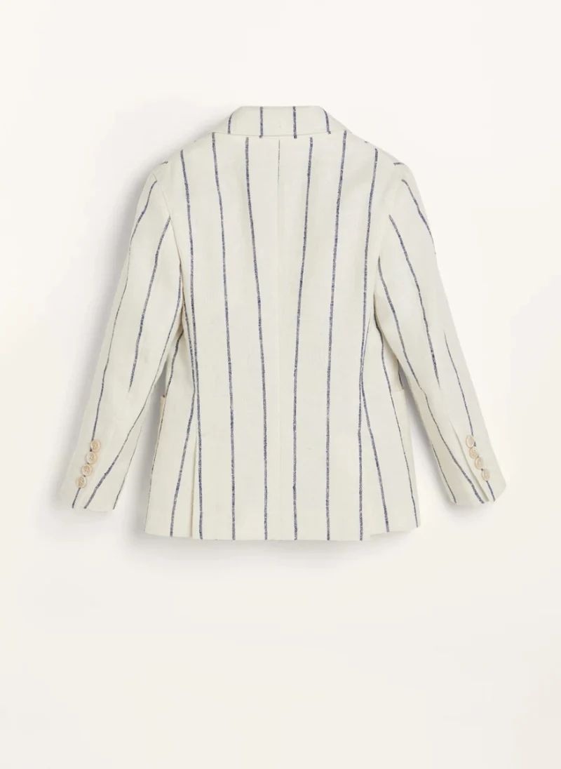 Раирано сако с лен Brunello Cucinelli Kids 6 — снимка 2