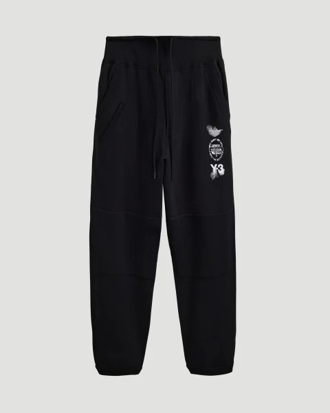 Cuffed Track Pant in Black