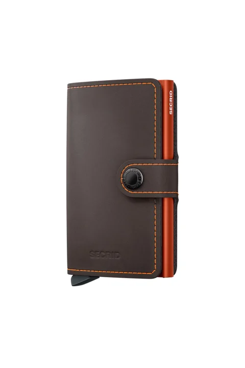 Miniwallet Matte Truffle & Orange MM-Truffle-Orange