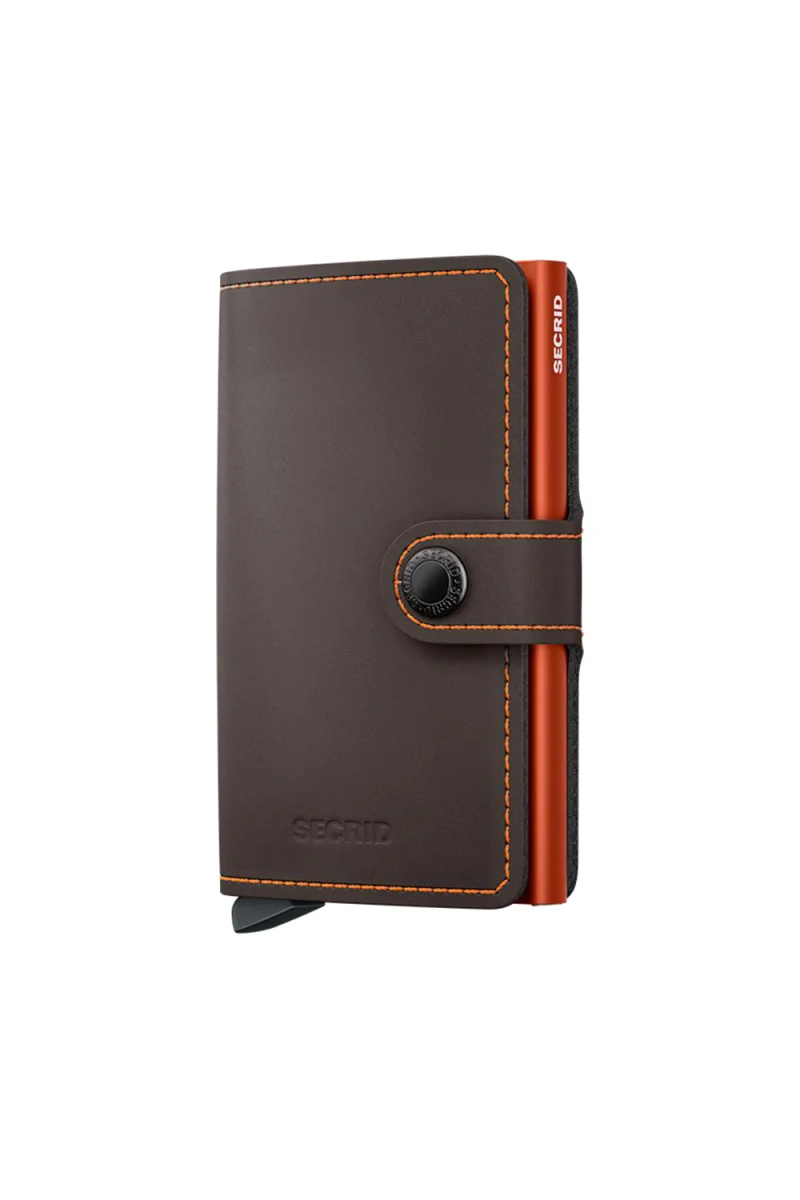 Miniwallet Matte Truffle & Orange MM-Truffle-Orange